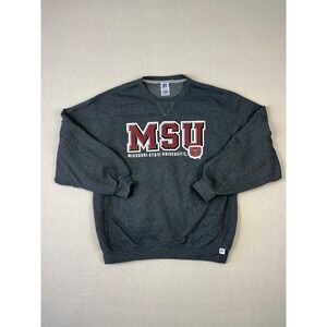 Vintage Missouri State University Bears Sweatshirt Mens L Gray MSU Crew Neck